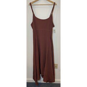 NWT Aerie Maxi Dress Stretch Double Straps Brown Size XXL New